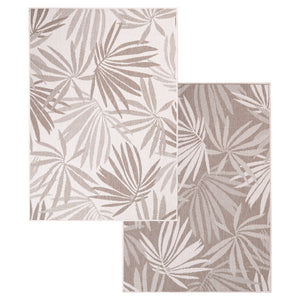 Tapis motif végétal beige - LARA Lara