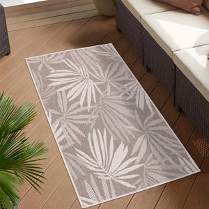 Tapis motif végétal beige - LARA Lara