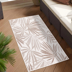 Tapis motif végétal beige - LARA Lara