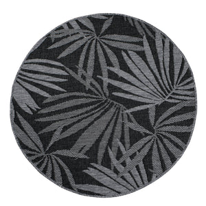 Tapis motif végétal noir - LARA Lara