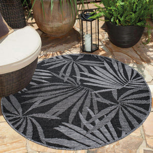 Tapis motif végétal noir - LARA Lara