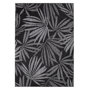 Tapis motif végétal noir - LARA Lara