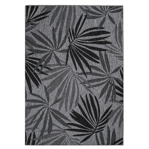 Tapis motif végétal noir - LARA Lara