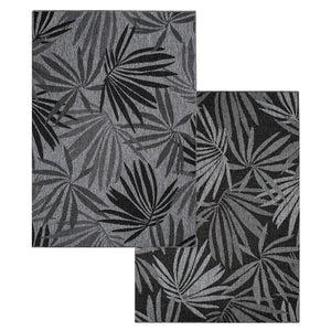 Tapis motif végétal noir - LARA Lara