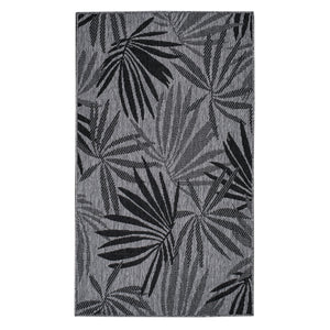 Tapis motif végétal noir - LARA Lara