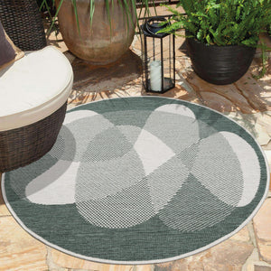 Tapis motif abstrait vert - LARA Lara