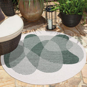 Tapis motif abstrait vert - LARA Lara