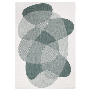 Tapis motif abstrait vert - LARA Lara