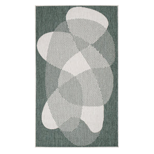 Tapis motif abstrait vert - LARA Lara