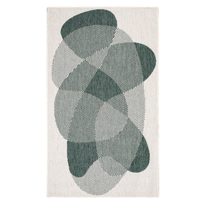 Tapis motif abstrait vert - LARA Lara