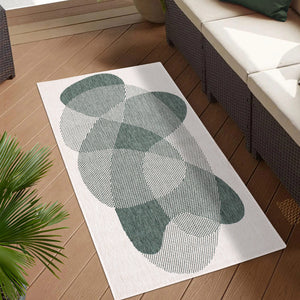 Tapis motif abstrait vert - LARA Lara