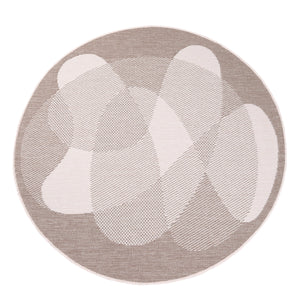 Tapis motif abstrait beige - LARA Lara