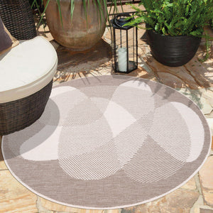 Tapis motif abstrait beige - LARA Lara