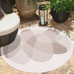 Tapis motif abstrait beige - LARA Lara