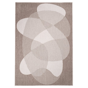 Tapis motif abstrait beige - LARA Lara