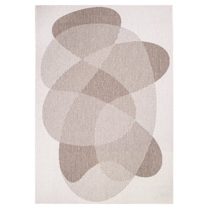 Tapis motif abstrait beige - LARA Lara