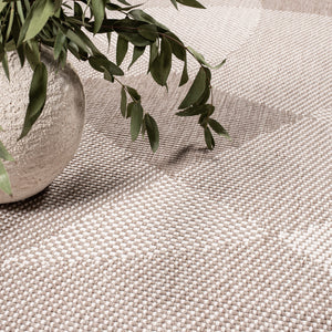 Tapis motif abstrait beige - LARA Lara