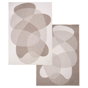 Tapis motif abstrait beige - LARA Lara