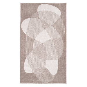 Tapis motif abstrait beige - LARA Lara