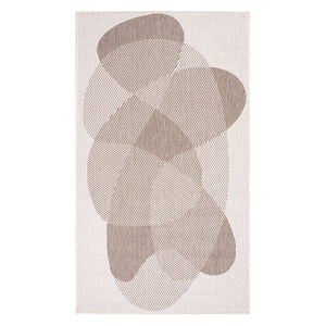 Tapis motif abstrait beige - LARA Lara