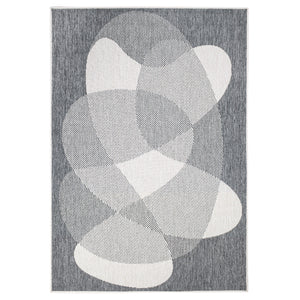 Tapis motif abstrait gris - LARA Lara