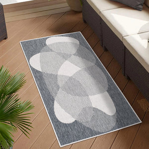 Tapis motif abstrait gris - LARA Lara