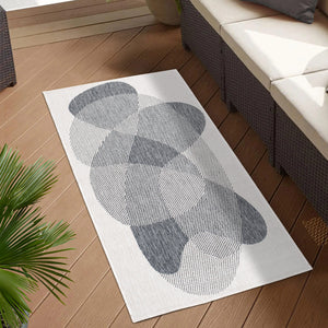 Tapis motif abstrait gris - LARA Lara