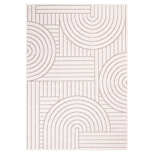 Tapis motif géométrique beige - LARA Lara