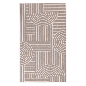 Tapis motif géométrique beige - LARA Lara