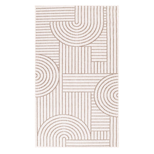 Tapis motif géométrique beige - LARA Lara