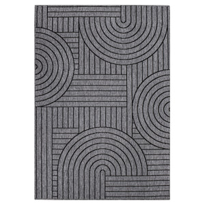 Tapis motif géométrique noir- LARA Lara