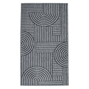 Tapis motif géométrique noir- LARA Lara