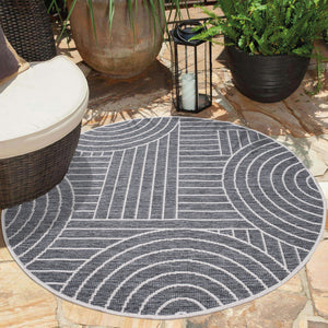 Tapis motif géométrique gris - LARA Lara