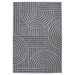 Tapis motif géométrique gris - LARA Lara