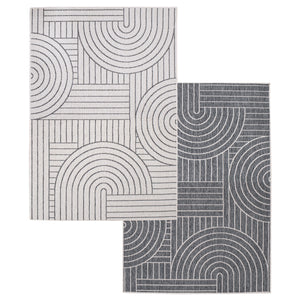 Tapis motif géométrique gris - LARA Lara