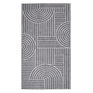 Tapis motif géométrique gris - LARA Lara