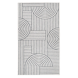 Tapis motif géométrique gris - LARA Lara