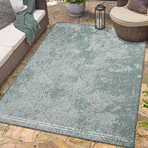 Tapis motif discret vert - LARA Lara