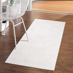 Tapis motif discret blanc - PRIA Pria