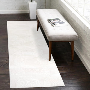 Tapis motif discret blanc - PRIA Pria