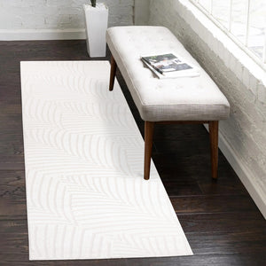 Tapis motif discret blanc - PRIA Pria