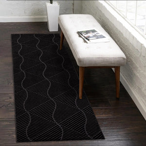 Tapis anthracite motif discret - PRIA Pria