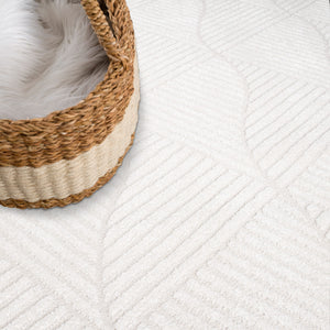 Tapis blanc motif discret - PRIA Pria