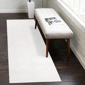 Tapis blanc motif discret - PRIA Pria