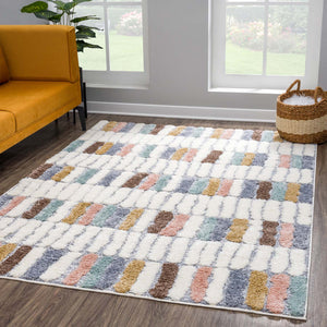 Tapis multicolore motif géométrique - MADI Madi