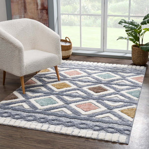 Tapis multicolore motif géométrique - MADI Madi