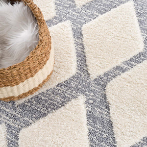 Tapis gris crème à motif géométrique - MADI Madi