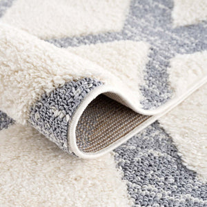 Tapis gris crème à motif géométrique - MADI Madi