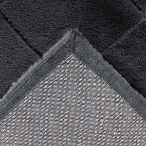 Tapis anthracite uni poils longs tout doux  - GIA Gia