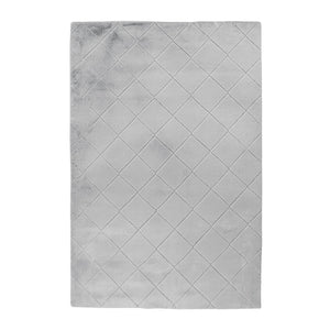 Tapis gris uni poils longs tout doux  - GIA Gia